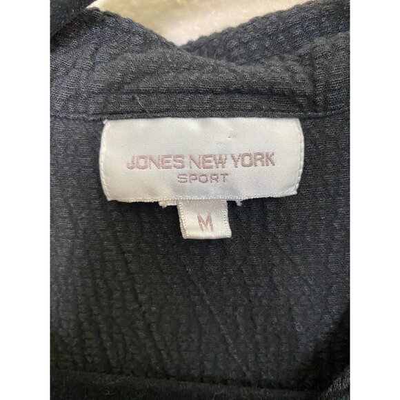 Jones New York Sport Womens Black Button-Up Textured Jacket Size M With Pockets - Picture 4 of 6
